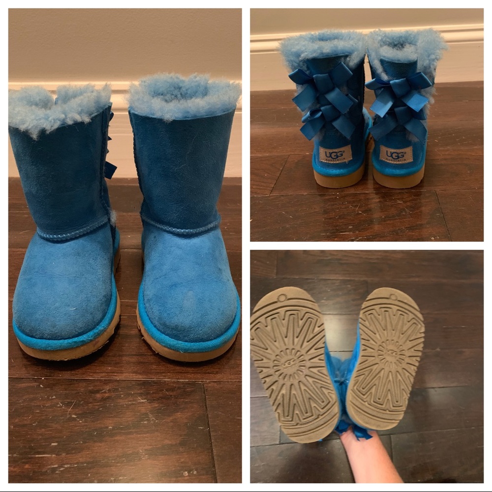UGGS Girls Bailey Bow Blue